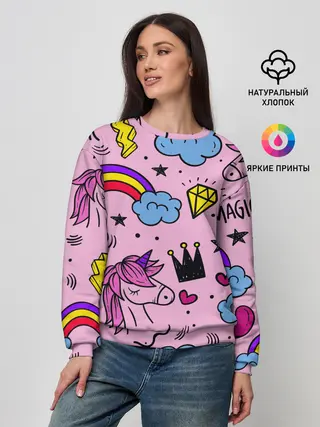 Женский свитшот / Единороги
