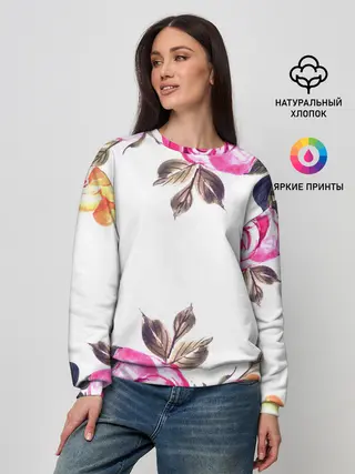 Женский свитшот / Розы