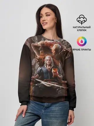 Женский свитшот / КРОВЬ И ВЕДЬМАК