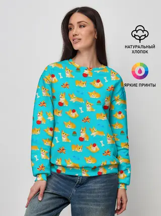 Женский свитшот / Корги