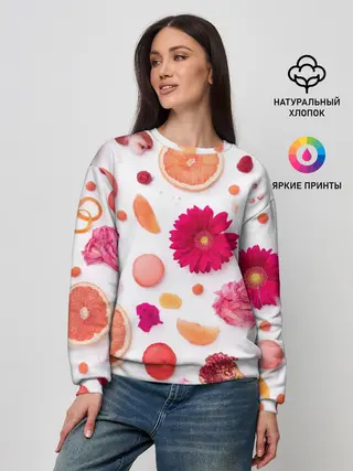 Женский свитшот / Фрукты