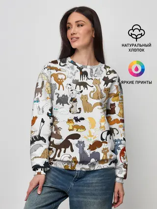 Женский свитшот / Котоколлаж 01