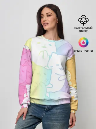 Женский свитшот / Котоколлаж 05