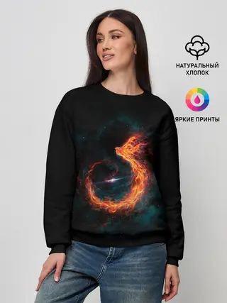 Женский свитшот / Космический Феникс