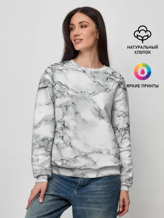 Женский свитшот / Мрамор