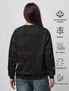 Женский свитшот / 3D Плиты Red & Black