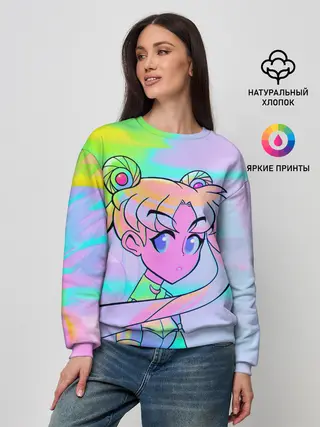 Женский свитшот / ЦВЕТНАЯ МУН