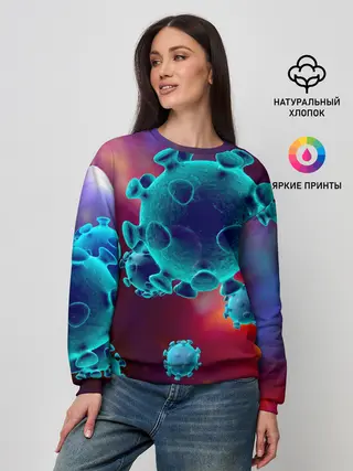 Женский свитшот / Коронавирус