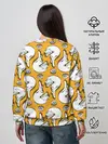 Женский свитшот / Белая кошка и корм