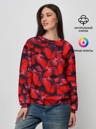 Женский свитшот / Бабочки