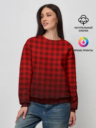 Женский свитшот / В КЛЕТОЧКУ