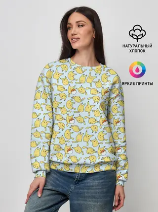 Женский свитшот / Пикачу.