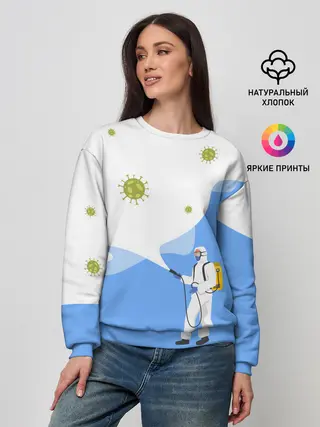 Женский свитшот / КОРОНАВИРУС