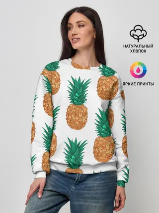 Женский свитшот / Ананасовый арт