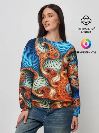 Женский свитшот / Fractal illusion