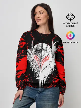 Женский свитшот / Берсерк маска белая