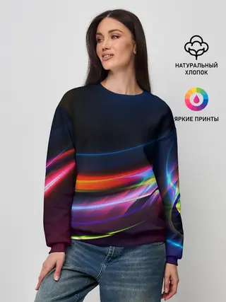 Женский свитшот / NEON STRIPES