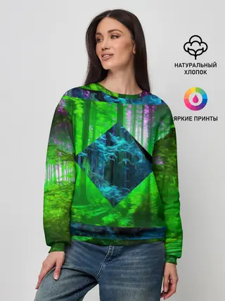 Женский свитшот / ПСИХОДЕЛИЯ ЛЕСА