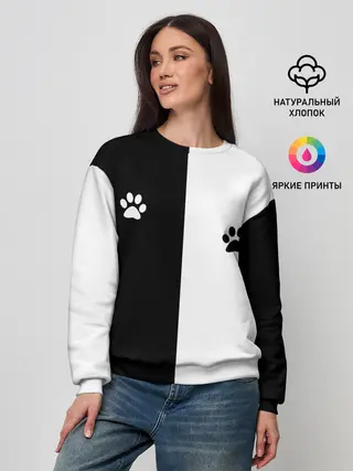 Женский свитшот / Кошачьи следы