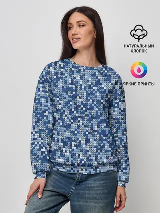 Женский свитшот / ВЯЗАНЫЙ КАМУФЛЯЖ