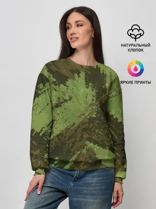 Женский свитшот / КАМУФЛЯЖ BROWN