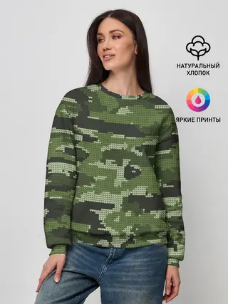 Женский свитшот / ВЯЗАННЫЙ КАМУФЛЯЖ
