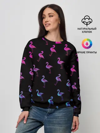 Женский свитшот / Фламинго