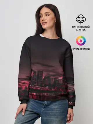 Женский свитшот / shadow night city