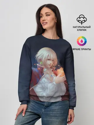 Женский свитшот / Хаул и Кальцифер