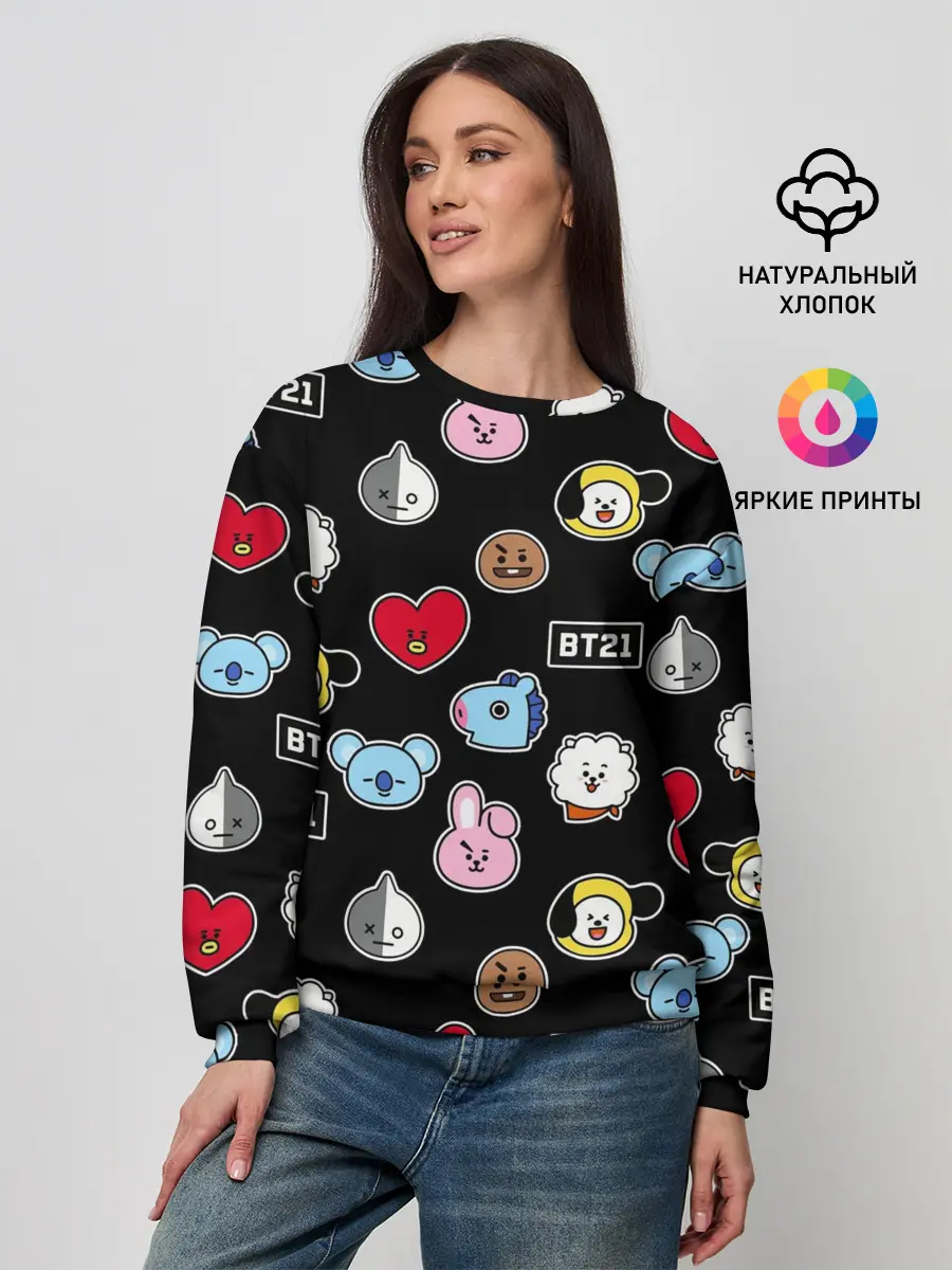Женский свитшот / BT21 | BTS | БТС | BANGTAN BOYS