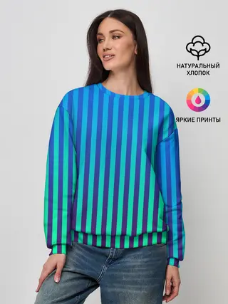 Женский свитшот / Пикси полосы
