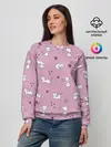 Женский свитшот / Белая кошка