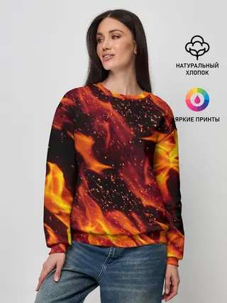 Женский свитшот / ЯЗЫКИ ПЛАМЕНИ