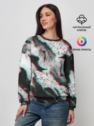 Женский свитшот / ОГОНЬ ГЛИТЧ