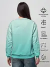 Женский свитшот / розовый единорог в небесах