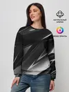 Женский свитшот / GEOMETRY STRIPES BLACK & WHITE