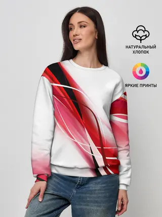 Женский свитшот / GEOMETRY STRIPES RED