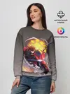 Женский свитшот / Чуя Накахара на мотоцикле взрыв