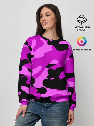 Женский свитшот / Цветной камуфляж