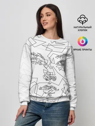 Женский свитшот / Геометрическое лицо