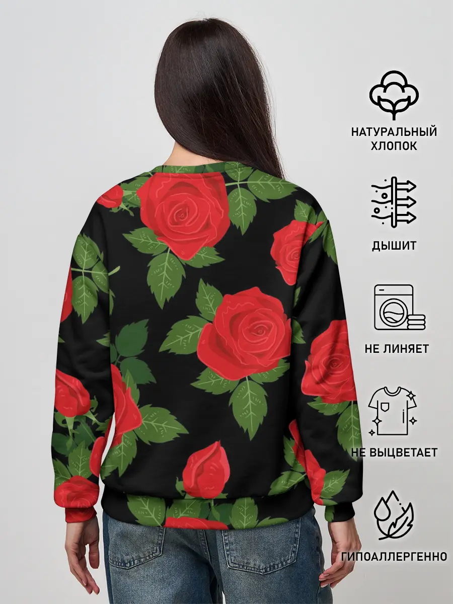 Женский свитшот / BTS Roses | Black