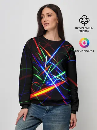 Женский свитшот / ФРАКТАЛЬНЫЕ ИСКРЫ
