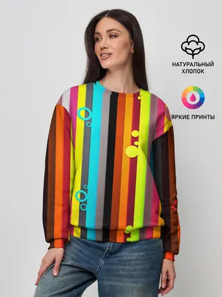 Женский свитшот / РАДУЖНАЯ ГЕОМЕТРИЯ
