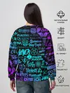 Женский свитшот / ЛОГОТИПЫ РОК ГРУПП НЕОН