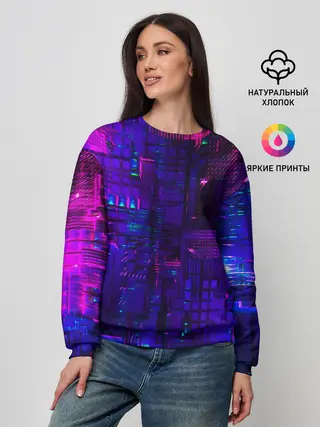 Женский свитшот / NEON CUBES