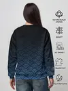 Женский свитшот / Узор круги темный синий