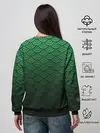 Женский свитшот / Узор зеленая чешуя дракон