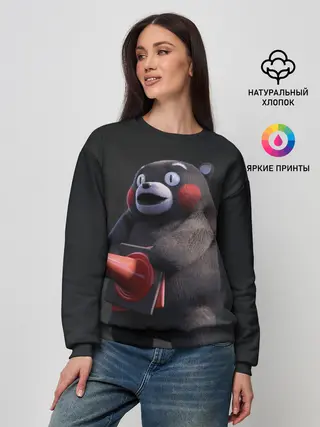 Женский свитшот / Kumamon прикрылся
