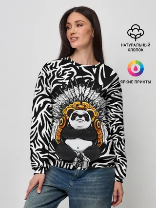 Женский свитшот / Мудрая Панда