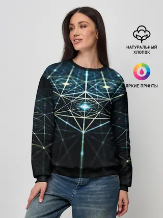 Женский свитшот / CYBERWORLD ABSTRACT